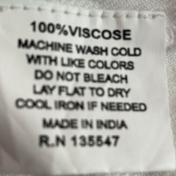 Avani del Amour Sz S Womens Floral Embroidery Ivory Tunic Top V Neck 3/4 Sleeve - Picture 5 of 5